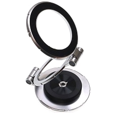 Автомобильный магнитный держатель QAYAN QH-176 для смартфона, на приборную панель, цвет серебристый