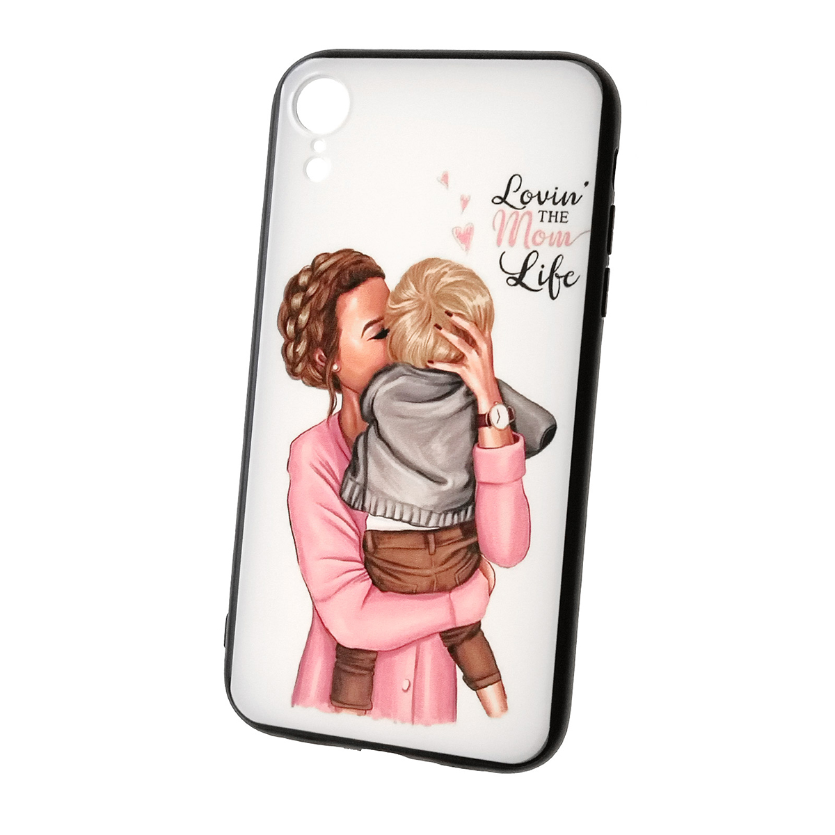 Чехол накладка для APPLE iPhone XR, силикон, рисунок LOVIN THE MOM LOVE.