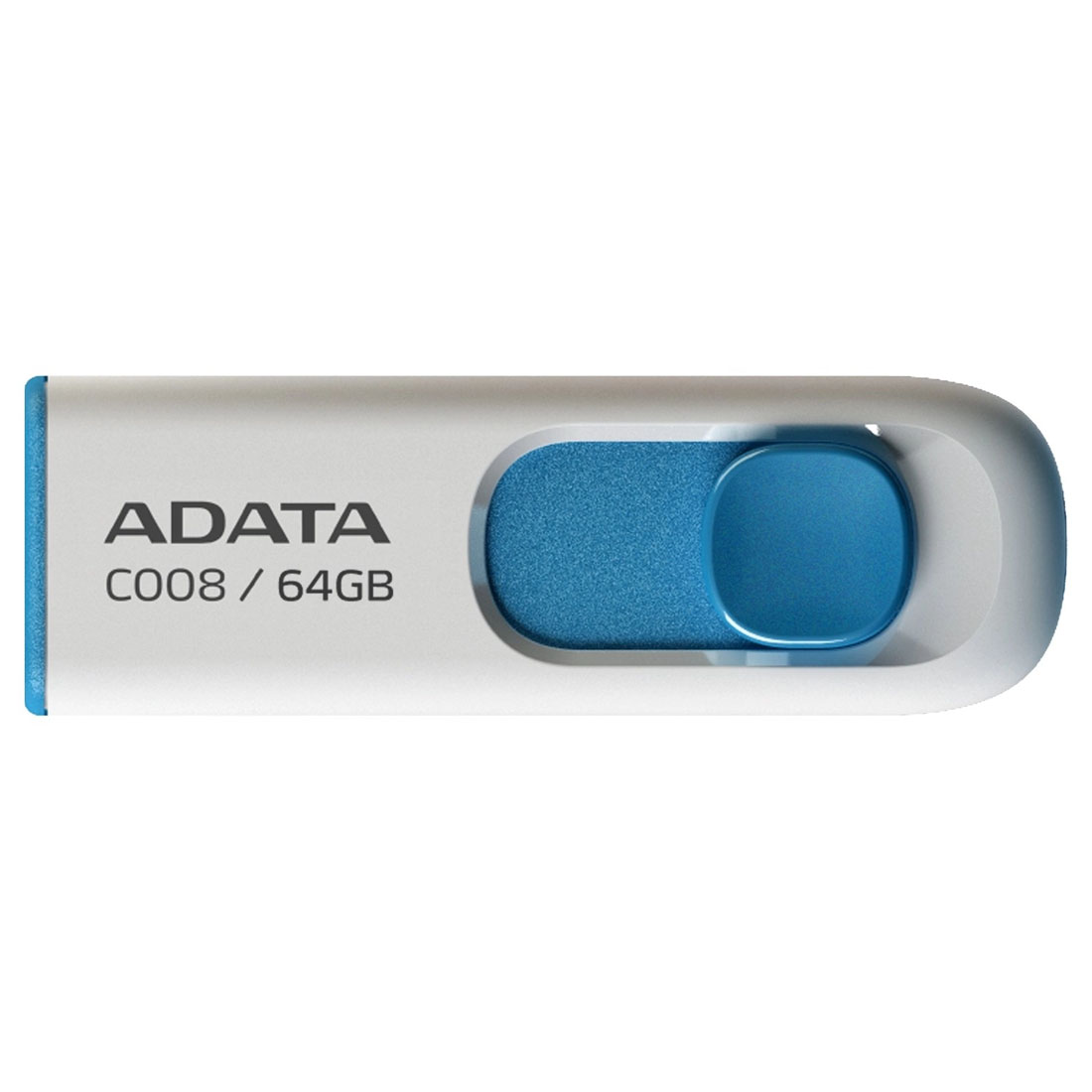 Флешка USB 2.0 64GB ADATA C008, цвет бело голубой