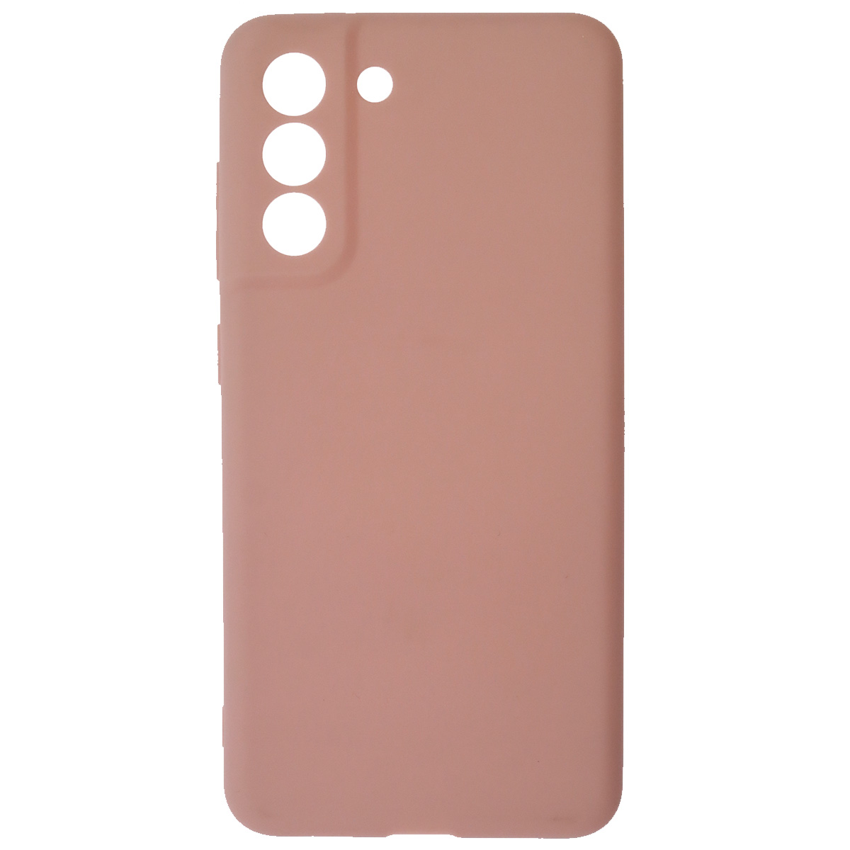 Чехол накладка для SAMSUNG Galaxy S21 FE (SM-G990B), силикон, цвет песочно розовый