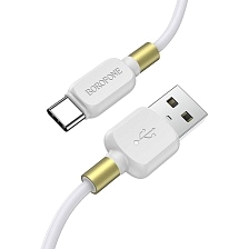 Кабель BOROFONE BX59 Defender USB Type C, 3A, длина 1 метр, цвет белый