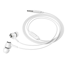 Гарнитура (наушники с микрофоном) проводная, HOCO M70 Graceful, цвет белый