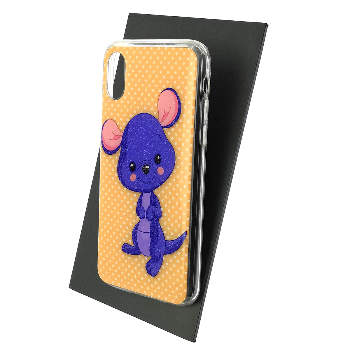 Чехол накладка для APPLE iPhone X, iPhone XS, силикон, рисунок Синий кенгуренок