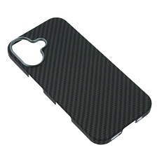 Чехол накладка KWI-NI с поддержкой MagSafe для APPLE iPhone 17, карбон, цвет черный
