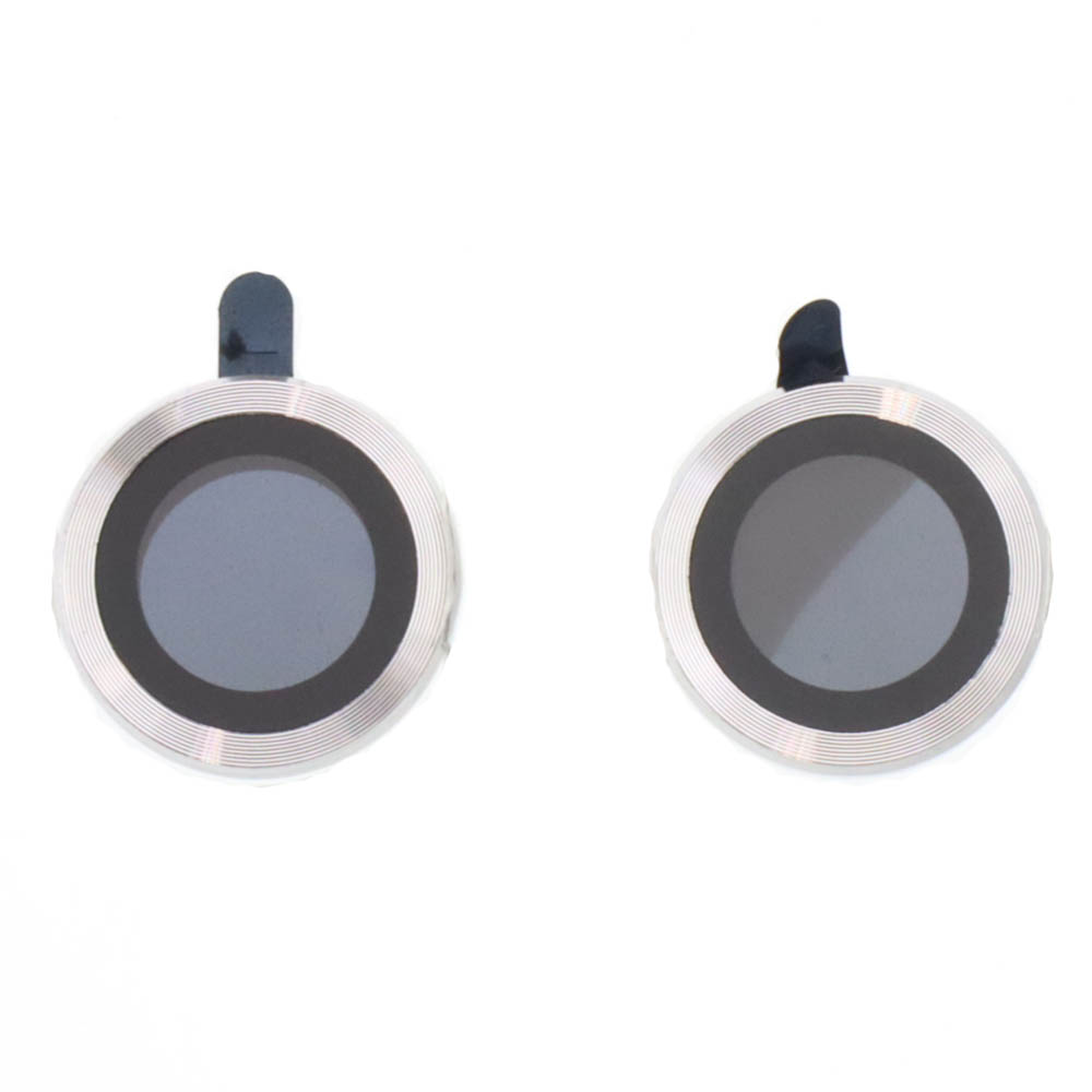 Защитное стекло CAMERA FILM для камеры APPLE iPhone 14, 14 Plus, комплект из 2 штук, цвет окантовки серебристый