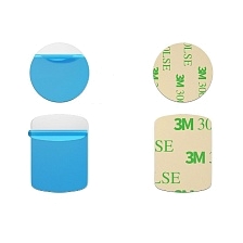 Металлические пластины, комплект круглая и прямоугольная на клеевой основе для магнитных держателей смартфонов, цвет серебристый