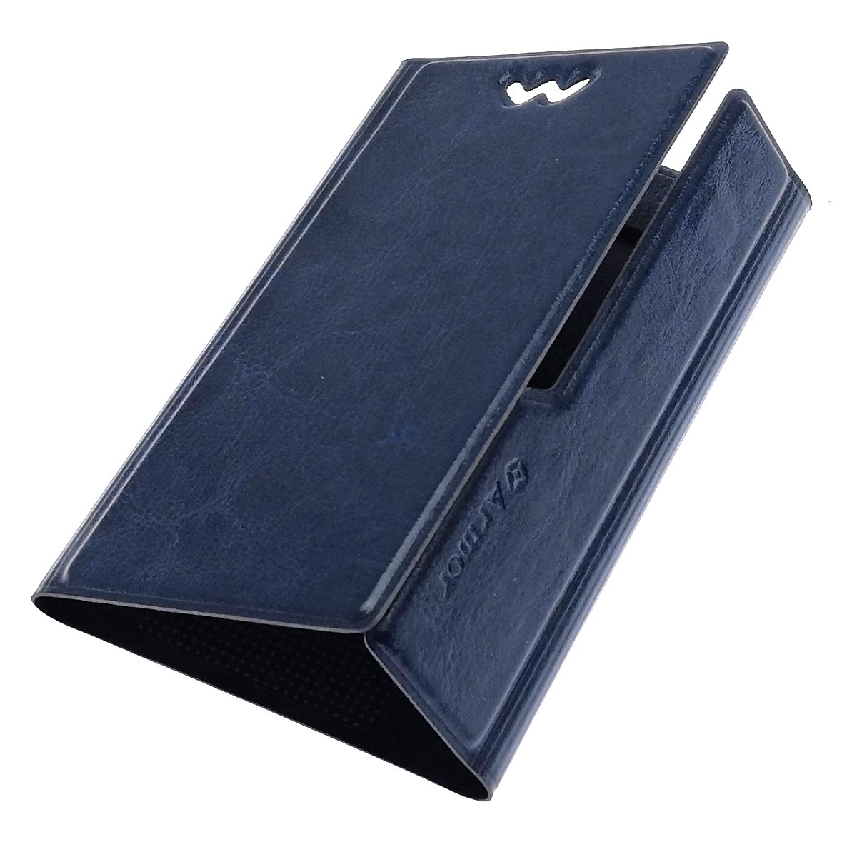 Чехол книжка универсальная Армор для смартфонов размером S, экокожа, цвет синий