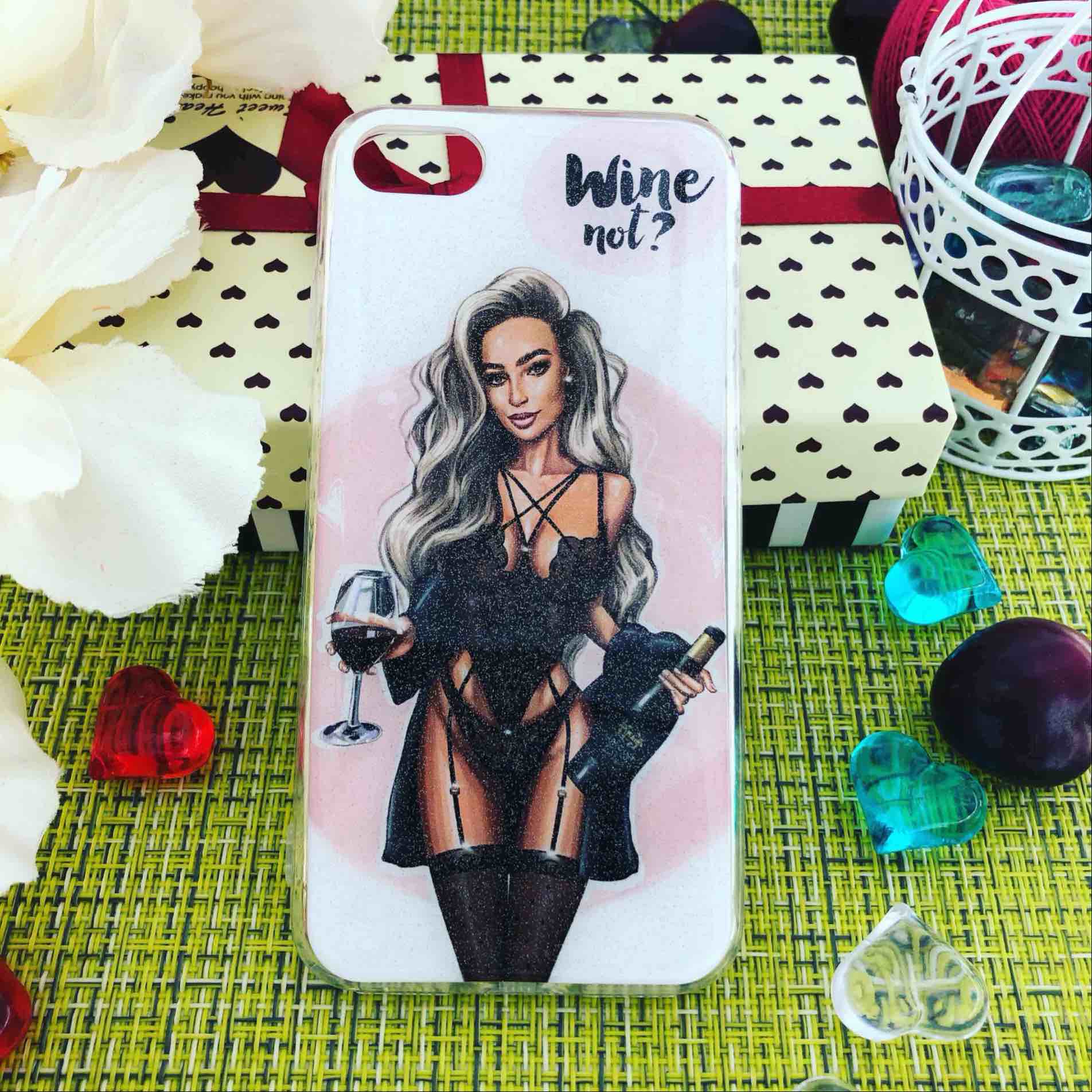 Чехол накладка для APPLE iPhone 7, 8, силикон, рисунок Wine not.
