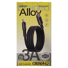 Кабель REMAX CB25 (A-L) Lightning 8 pin, 3A, длина 1.2 метра, цвет черный