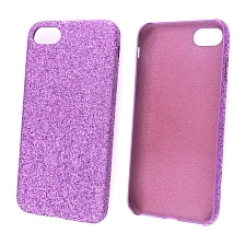 Чехол накладка для APPLE iPhone 7, 8, силикон, с блестками, цвет сиреневый.