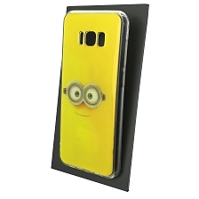 Чехол накладка для SAMSUNG Galaxy S8 Plus (SM-G955), силикон, глянцевый, рисунок Глаза миньона