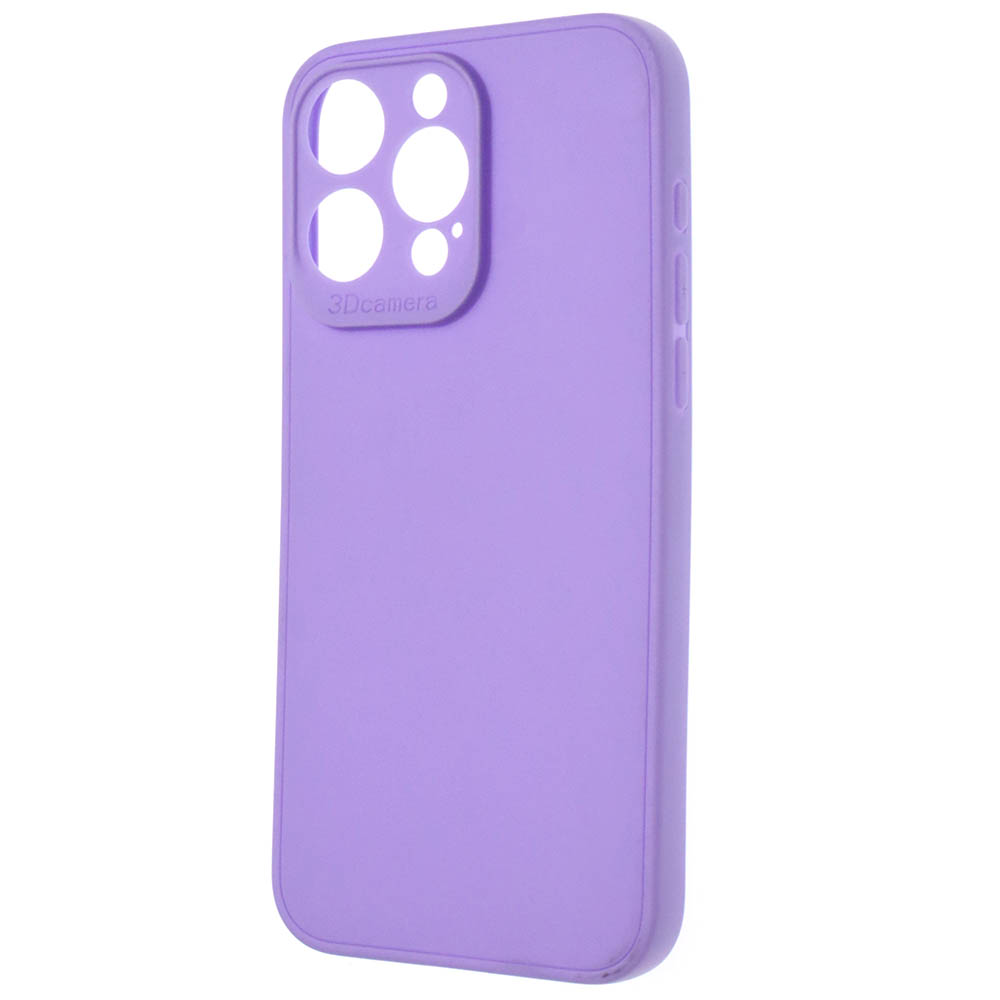 Чехол накладка для APPLE iPhone 15 Pro Max, защита камеры, силикон, цвет сиреневый