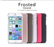 Чехол накладка Nillkin для APPLE iPhone 6, 6G, 6S, пластик, цвет золотистый.
