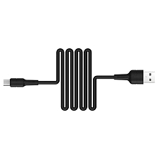 Кабель BOROFONE BX30 Silicone Micro USB, 2.4A, длина 1 метр, силикон, цвет черный