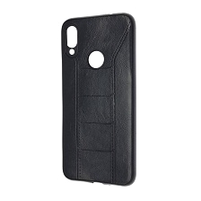 Чехол накладка R3 для XIAOMI Redmi Note 7, Note 7 Pro, силикон, под кожу, цвет черный