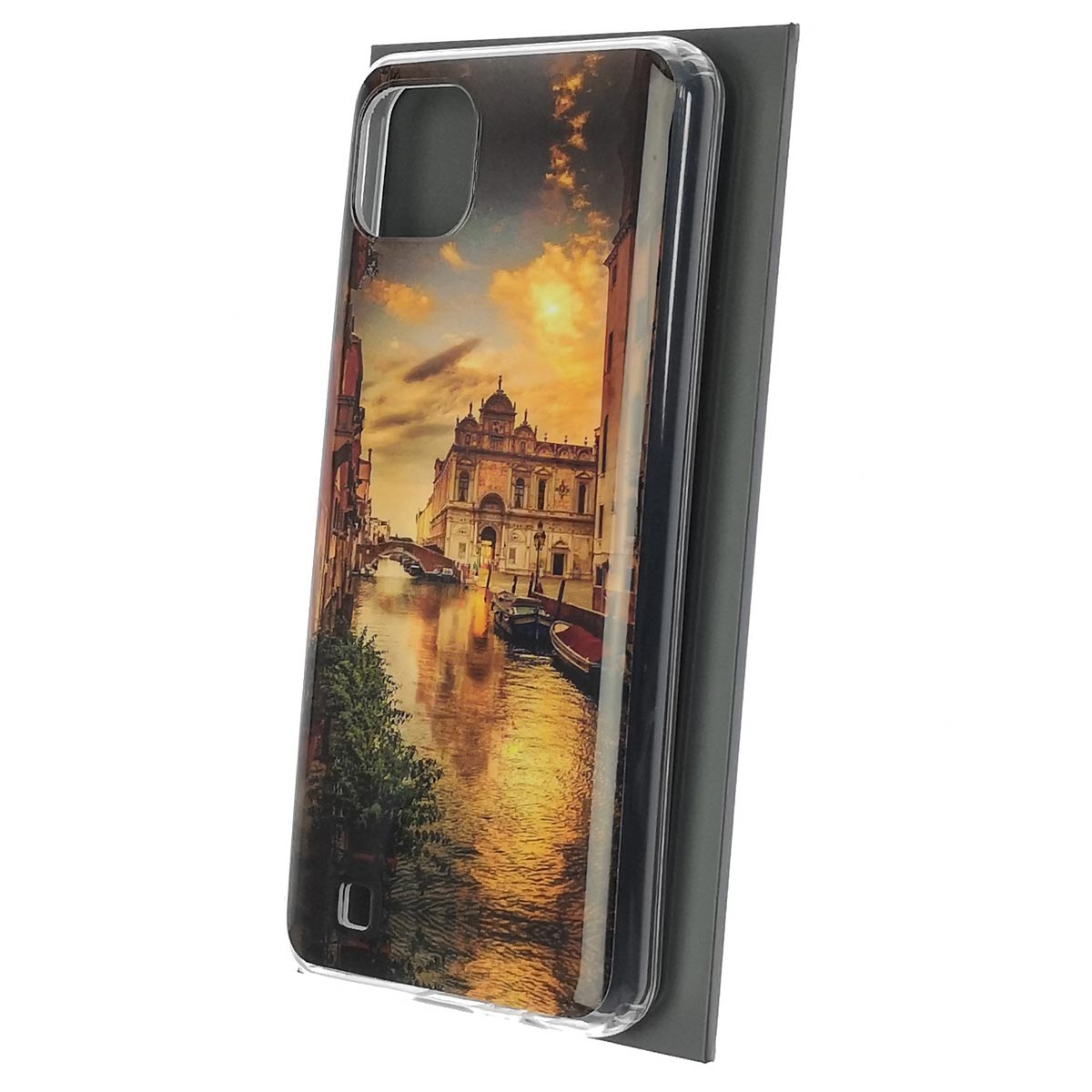 Чехол накладка для Realme C20, силикон, рисунок Венеция