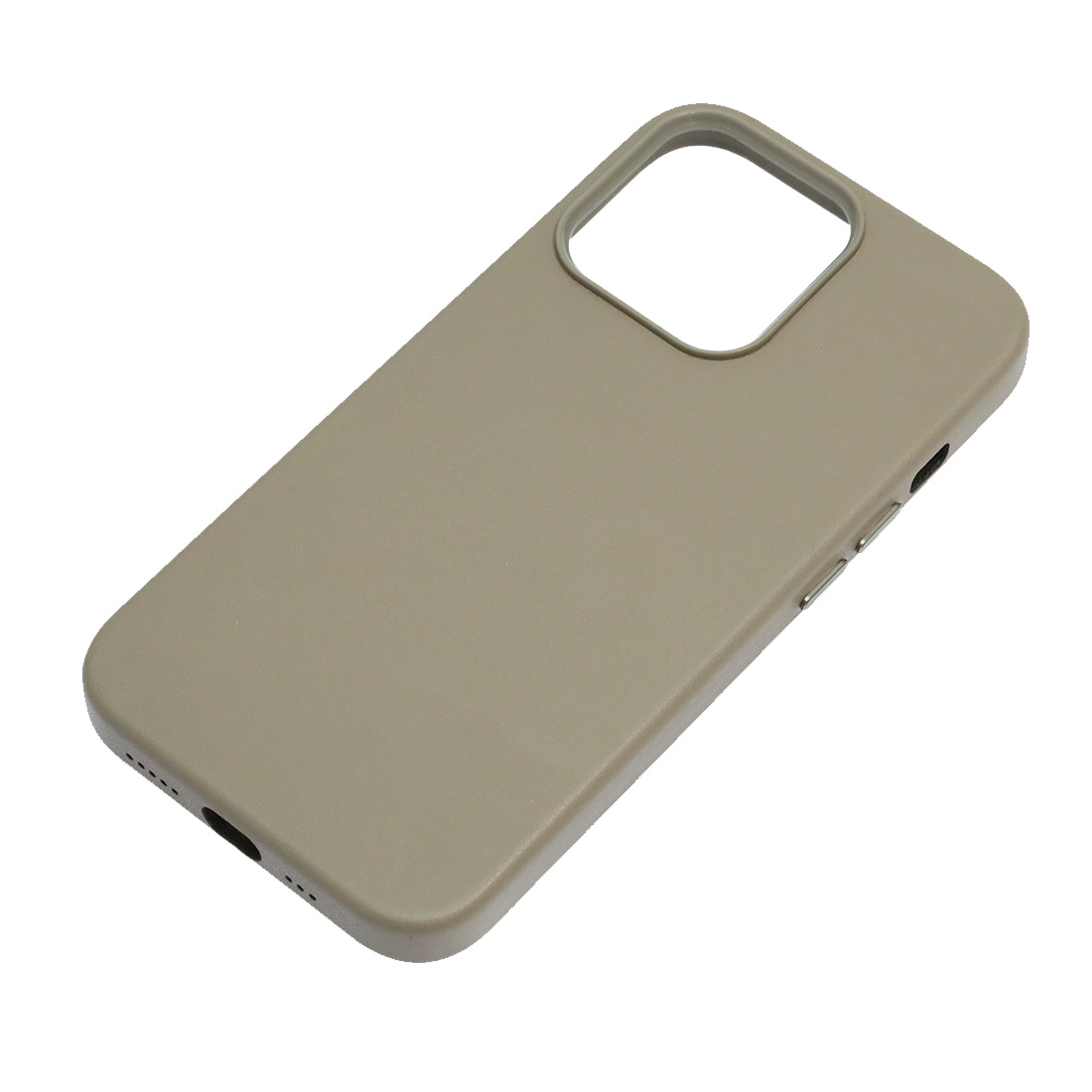 Чехол накладка Leather Case для APPLE iPhone 13 Pro, силикон, бархат, экокожа, цвет светло серый