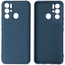 Чехол накладка NANO для TECNO Pova Neo, силикон, бархат, цвет темно синий