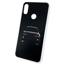 Чехол накладка для XIAOMI Redmi Note 7, Note 7 Pro, силикон, рисунок БМВ.