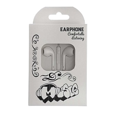 Гарнитура (наушники с микрофоном) проводная, MRM EARPHONE M10, цвет белый