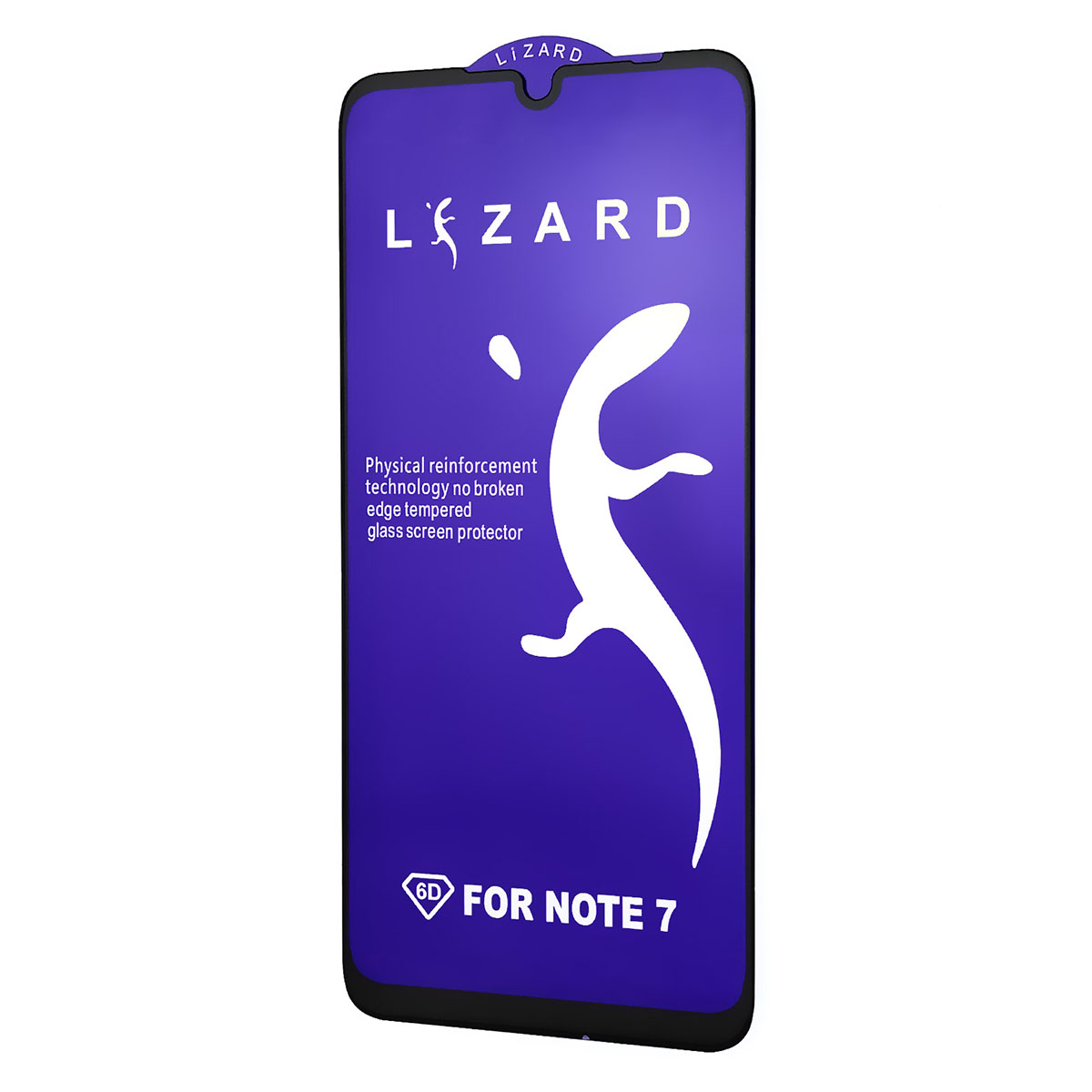 Защитное стекло 9D Lizard для XIAOMI Redmi Note 7, Redmi Note 7 Pro, цвет черный.