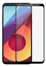 Защитное стекло 2D Full glass для LG Q6  /тех.пак/ черный.