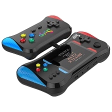 Портативная игровая приставка SUP GAME BOX X7M c джойстиком (геймпадом), 500 игр, цвет красно синий