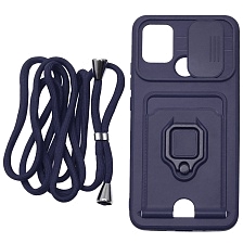 Чехол накладка MULTI FUNCTION 4 в 1 для XIAOMI Redmi 9C, Redmi 10A, цвет темно синий