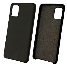 Чехол накладка Silicon Cover для SAMSUNG Galaxy A51 (SM-A515), силикон, бархат, цвет черный.