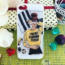 Чехол накладка для APPLE iPhone 7, 8, силикон, рисунок I AM NOT A MORNING PERSON.