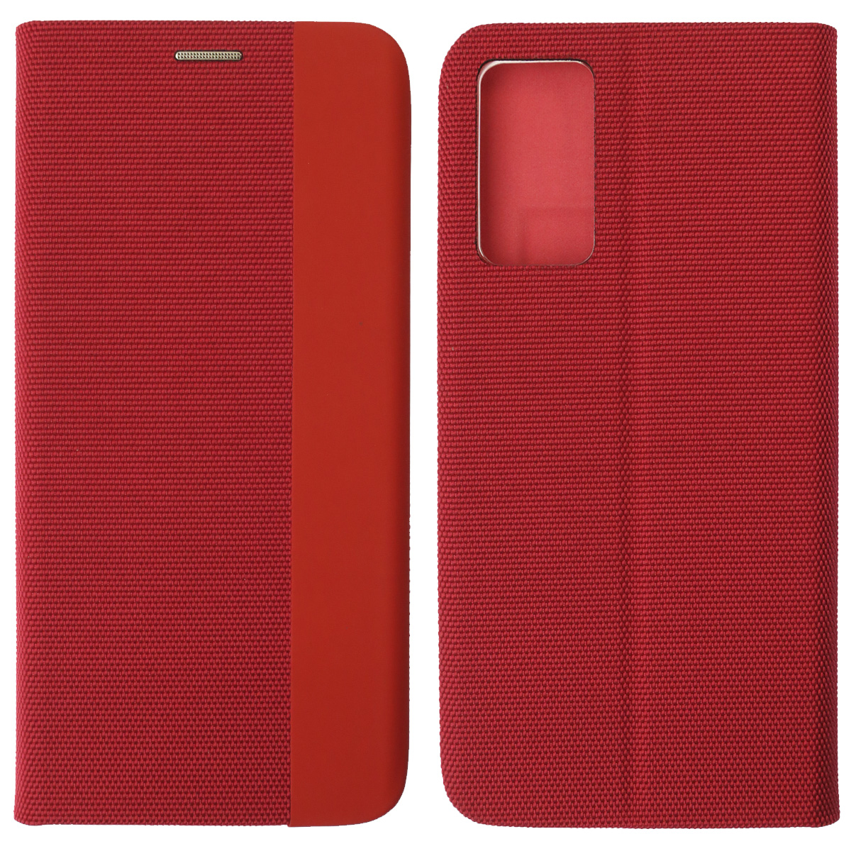 Чехол книжка MESH для XIAOMI Redmi Note 11 5G, Redmi Note 11 Pro, Redmi Note 11 Pro 5G, текстиль, силикон, бархат, визитница, цвет красный