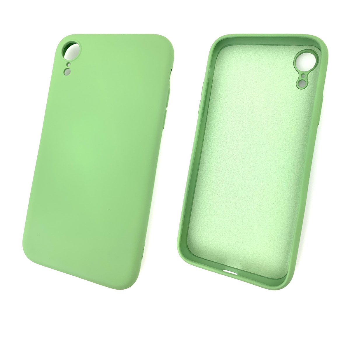 Чехол накладка для APPLE iPhone XR, силикон, цвет фисташковый.