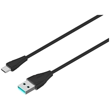 USB-кабель Celebrat CB-01T, Type-C, силикон, 1.0 м, круглый, черный, фирменная упаковка.