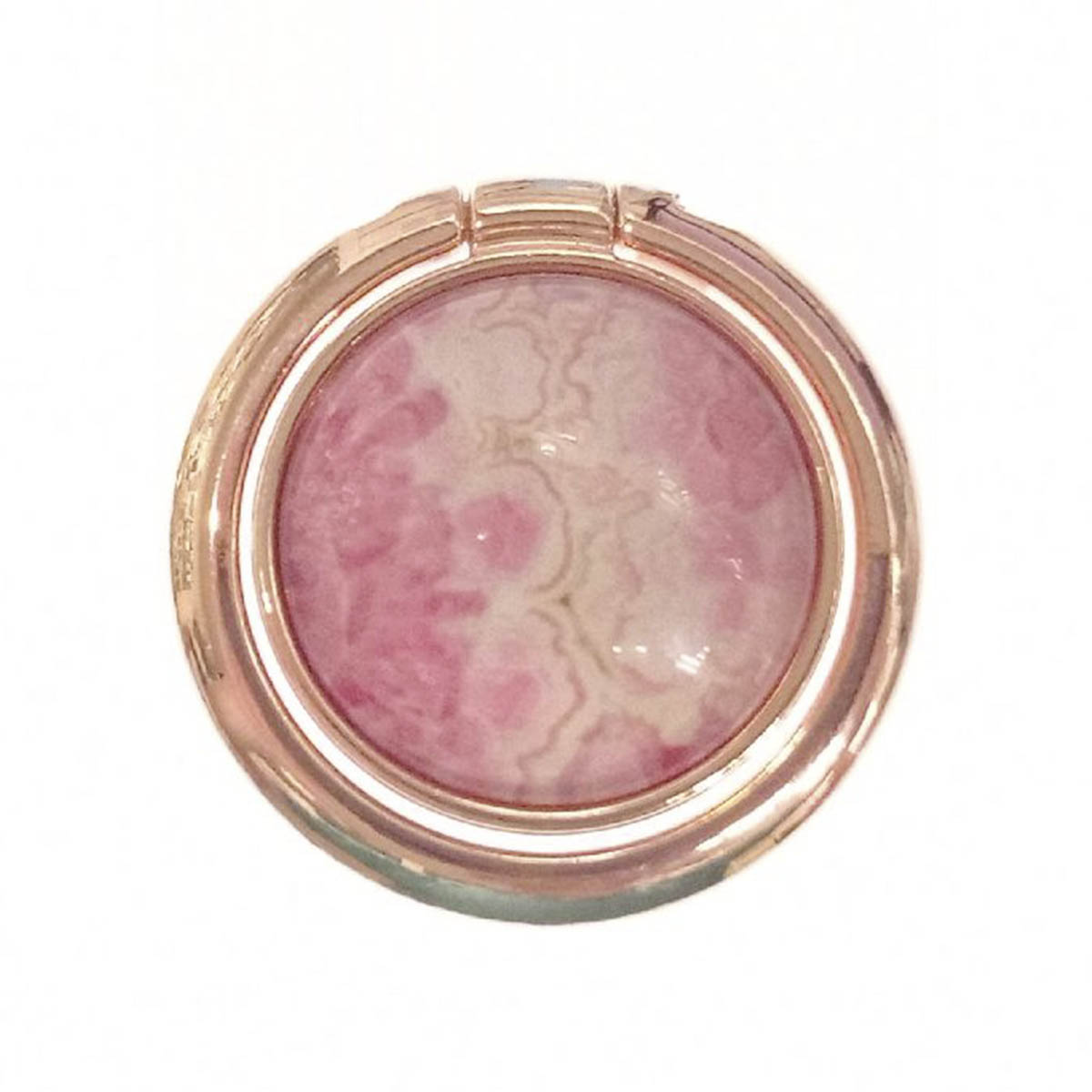 Кольцо держатель 360º LGD, рисунок мрамор, цвет розовый