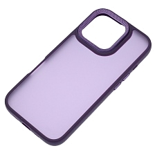 Чехол накладка для APPLE iPhone 16 Pro (6.3"), силикон, пластик, цвет фиолетовый Чехол накладка для APPLE iPhone 16 Pro (6.3"), силикон, пластик, цвет фиолетовый