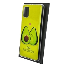 Чехол накладка Vinil для SAMSUNG Galaxy A31 (SM-A315), силикон, рисунок Avocuddle lets, цвет желтый