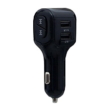 АЗУ (Автомобильное зарядное устройство) EARLDOM ET-M35 с FM-трансмиттером, 3.1A, 2 USB, Bluetooth, цвет черный