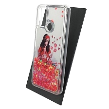 Чехол накладка TransFusion для HUAWEI Honor 9A (MOA-LX9N), силикон, переливашка, рисунок Девушка с телефоном