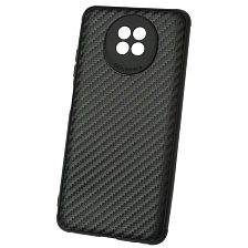 Чехол накладка для XIAOMI Redmi Note 9T, силикон, карбон, цвет черный