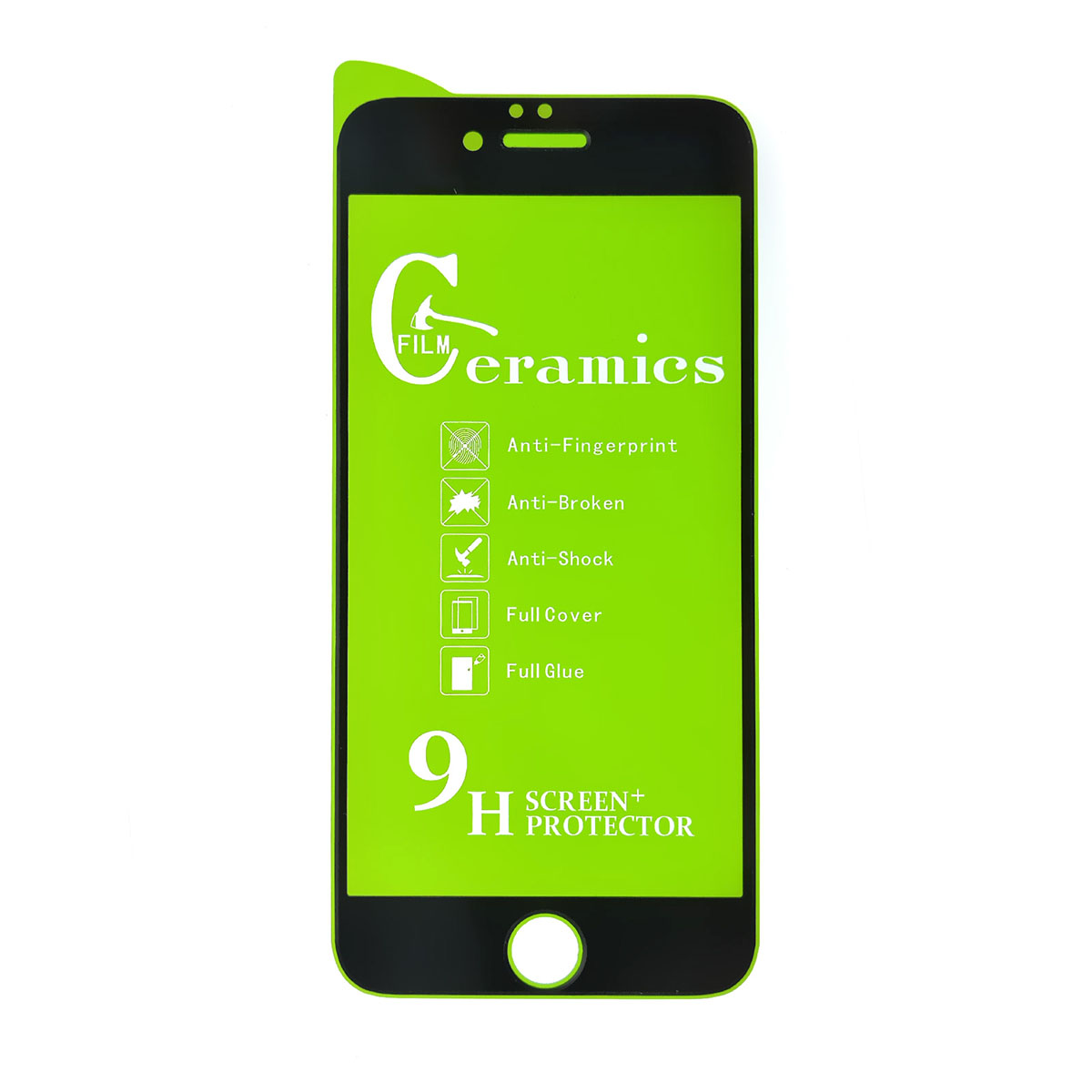 Защитное стекло 9D Ceramics для APPLE iPhone 6, iPhone 6G, iPhone 6S, цвет черный. Защитное стекло 9D Ceramics для APPLE iPhone 6, iPhone 6G, iPhone 6S, цвет черный.
