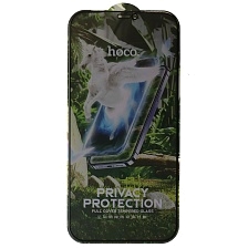 Защитное стекло Антишпион HOCO G11 для APPLE iPhone 12 Pro Max (6.7"), цвет окантовки черный