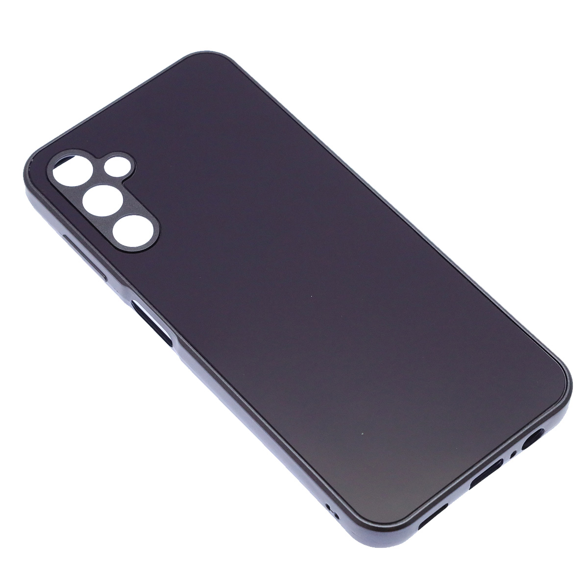 Чехол накладка для SAMSUNG Galaxy A14, защита камеры, силикон, пластик, цвет темно фиолетовый