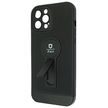 Чехол накладка iFace для APPLE iPhone 12 Pro Max (6.7), силикон, защита камеры, выдвижная подставка, цвет черный Чехол накладка iFace для APPLE iPhone 12 Pro Max (6.7), силикон, защита камеры, выдвижная подставка, цвет черный