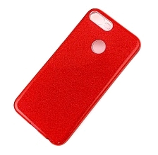 Чехол накладка Shine для HUAWEI Honor 9 Lite, Honor 9 Lite Premium, силикон, блестки, цвет красный.