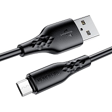 Кабель BOROFONE BX48 Micro USB, 2.4A, длина 1 метр, цвет черный