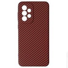 Чехол накладка KING для SAMSUNG Galaxy A33, силикон, бархат, карбон, цвет красный Чехол накладка KING для SAMSUNG Galaxy A33, силикон, бархат, карбон, цвет красный