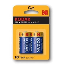 Батарейка KODAK MAX LR14 C BL2 Alkaline 1.5V Батарейка KODAK MAX LR14 C BL2 Alkaline 1.5V
