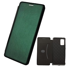 Чехол книжка STYLISH для SAMSUNG Galaxy S20 Plus (SM-G985), экокожа, визитница, цвет темно зеленый