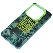 Чехол накладка для INFINIX HOT 40i, Smart 8, SMART 8 Plus, защита камеры, силикон, рисунок WORK HARD Чехол накладка для INFINIX HOT 40i, Smart 8, SMART 8 Plus, защита камеры, силикон, рисунок WORK HARD