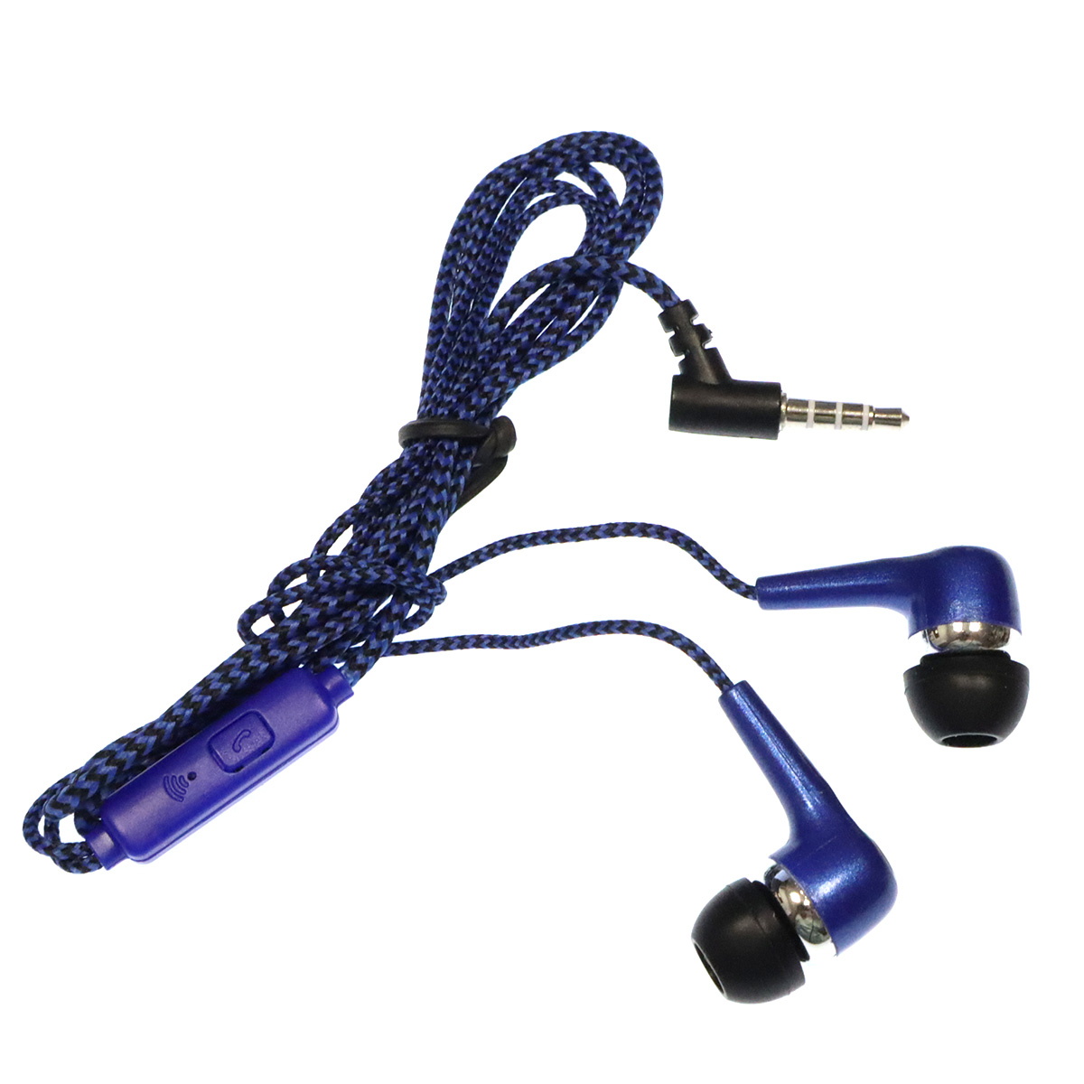 Гарнитура (наушники с микрофоном) проводная, MRM i059, цвет черно синий